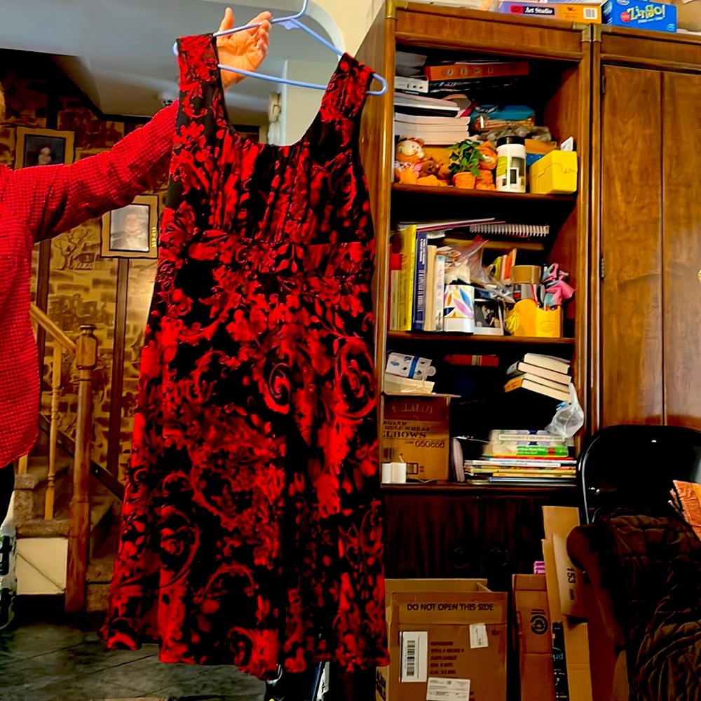 Red and black party dress - size 20W